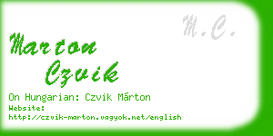 marton czvik business card